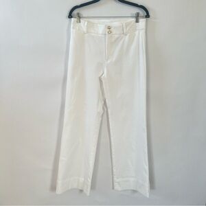 Wide Leg Cream Pant Size 6 (Chico’s size .05) Trapunto Stitching on Waistband